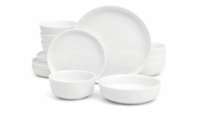 Dinnerware Sets: Find the Perfect Tableware for Your Home 1 Gibson Home Oslo Porcelain Chip and Scratch Resistant Dinnerware Set, Service for 4 (16pcs), Ceramic Plates and Bowls Dishes Sets, White - Mi