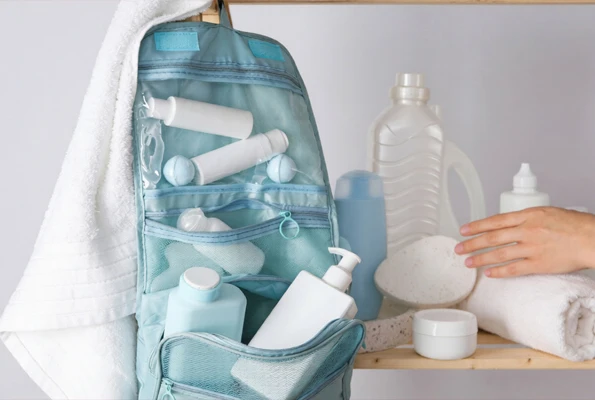 Toilet bag for different toilet and self care accessories