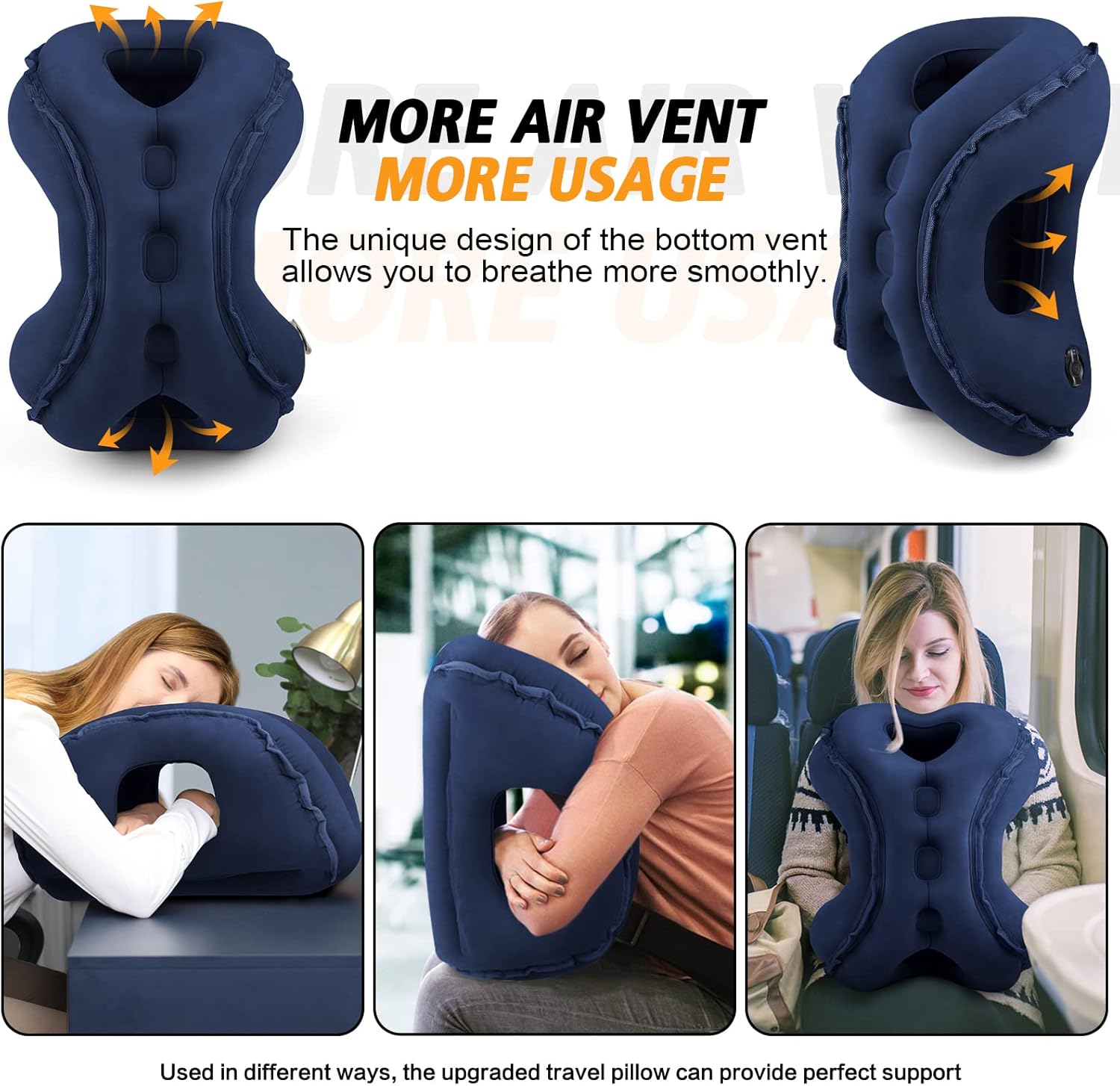 Find the Perfect Travel Neck Pillow for Stress-Free Trips 9 Inflatable Travel Pillow,Multifunction Travel Neck Pillow for Airplane to Avoid Neck and Shoulder Pain,Support Head,Neck,Used for Sleeping Rest, Airplane...