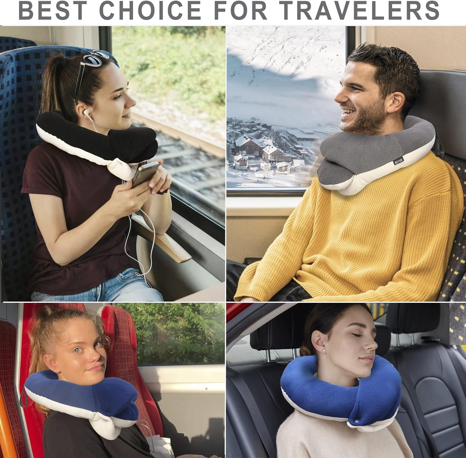 Find the Perfect Travel Neck Pillow for Stress-Free Trips 8 BUYUE Travel Neck Pillows for Airplanes, 360° Head Support Sleep for Long Flight, Skin-Friendly & Breathable, Kit with 3D Contoured Eye Mask, Earplugs...