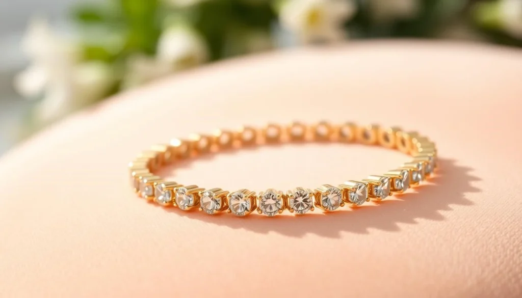PAVOI 14K Gold Plated 3mm Cubic Zirconia Classic Tennis Bracelet | Gold Bracelets for Women | Size 6.5-7.5 Inch